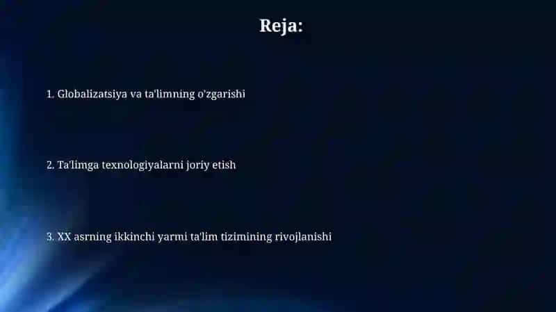20-asr oxirida ta'lim taraqqiyoti 2