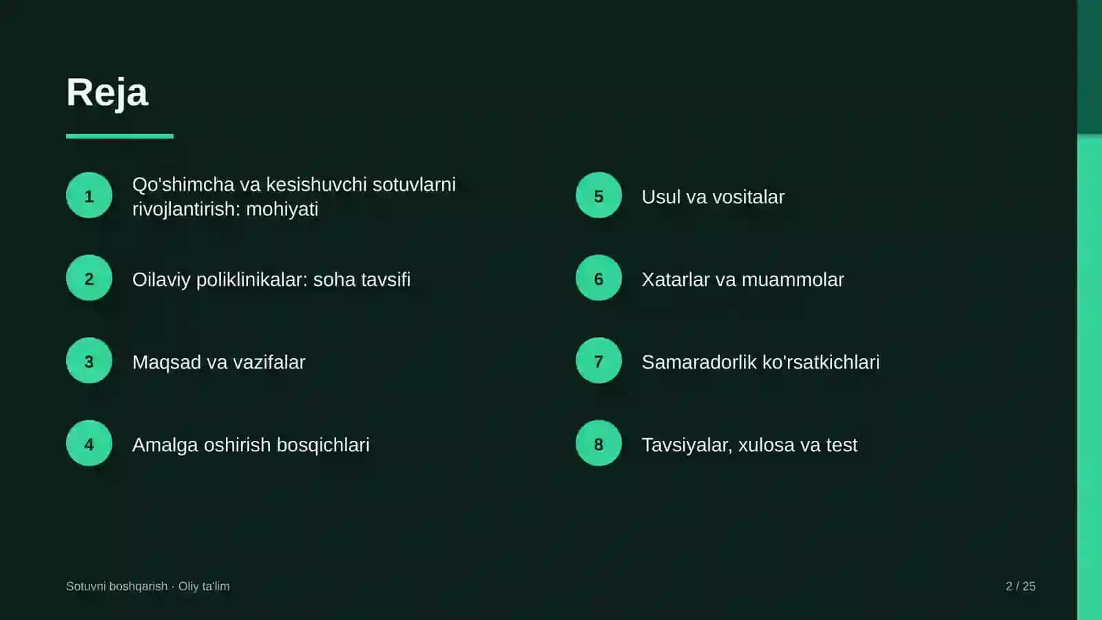 oilaviy poliklinikalarda qo'shimcha va kesishuvchi sotuvlarni rivojlantirish 8923 2