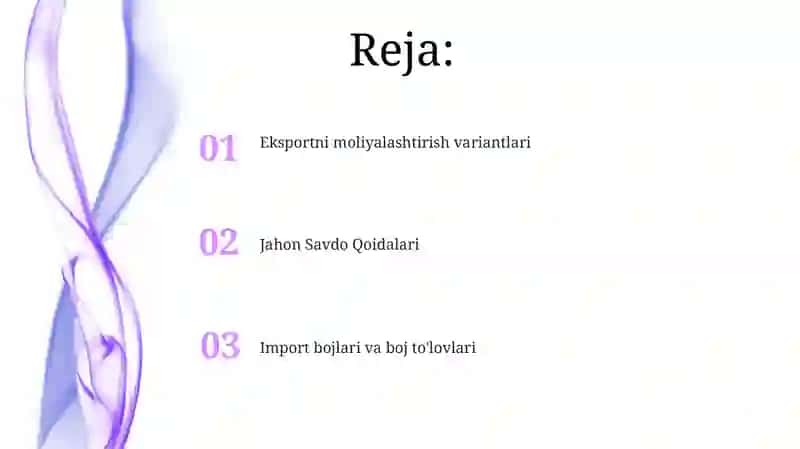 Eksportni moliyalashtirish variantlari 2