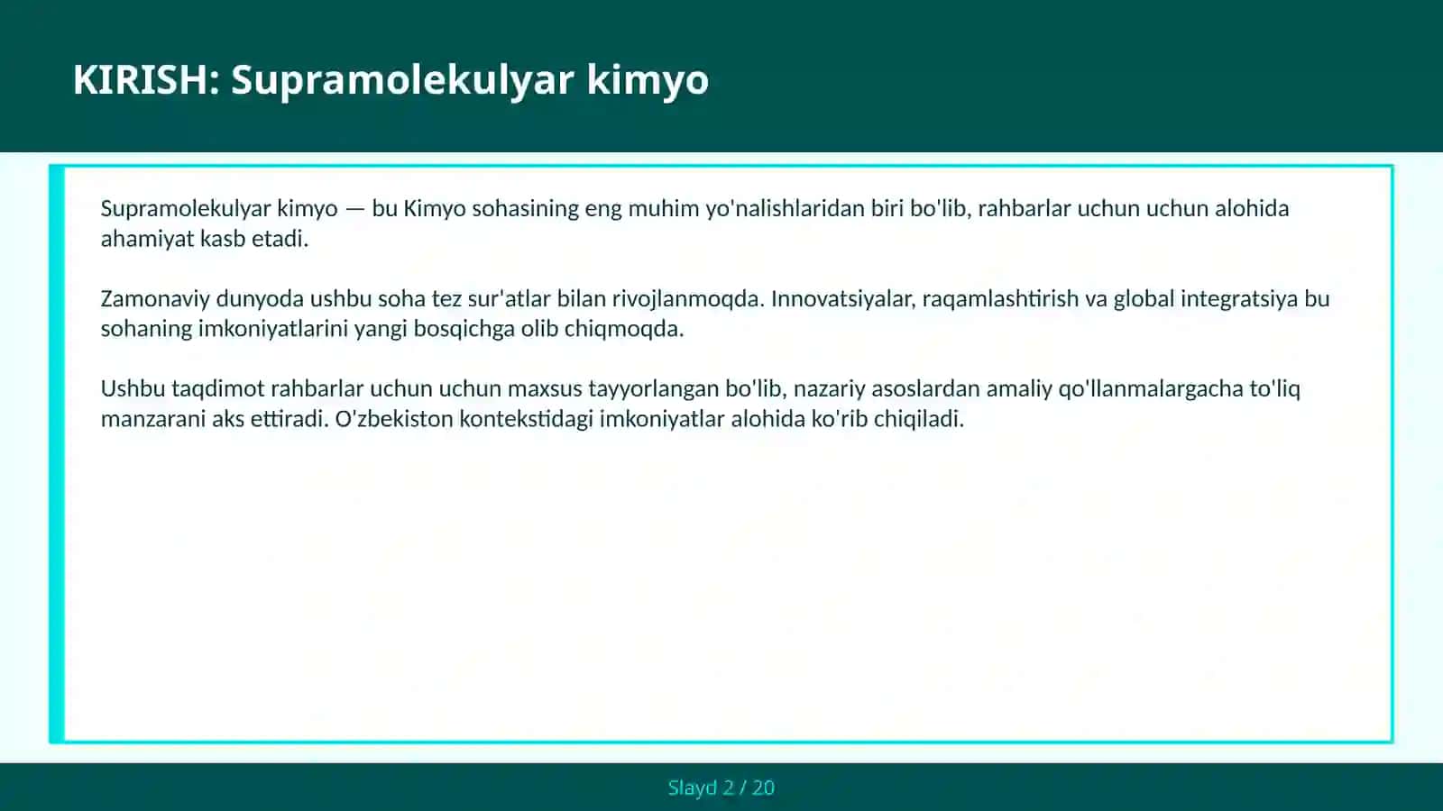 SUPRAMOLEKULYAR KIMYO 2