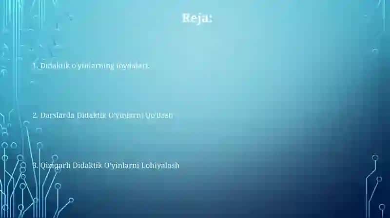 Didaktik o'yinlar 2