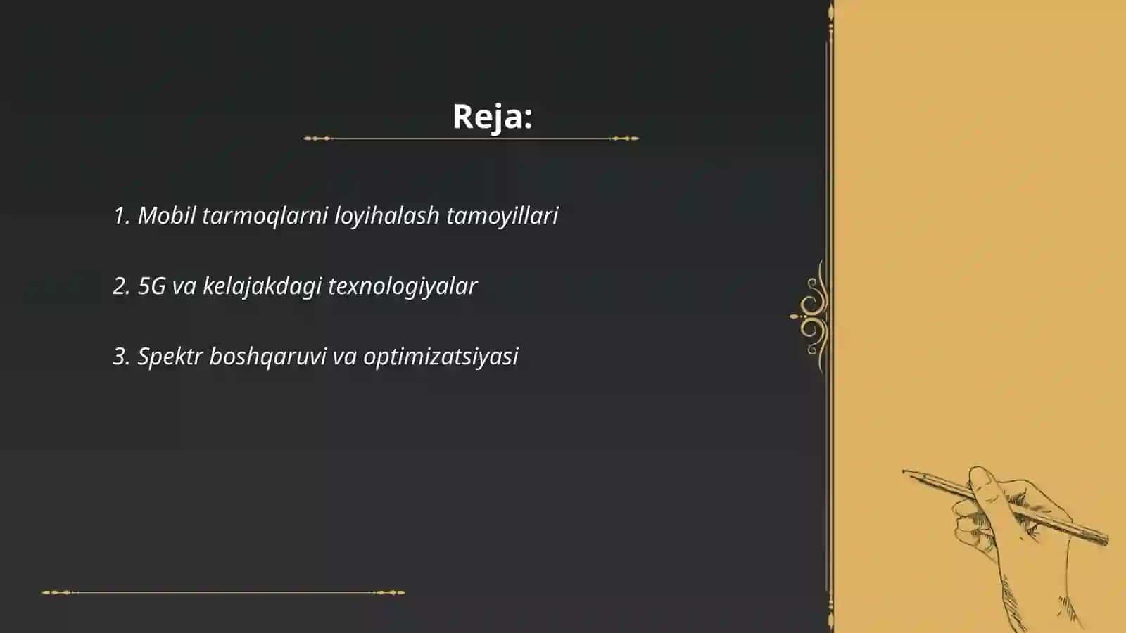 Mobil tarmoqlarini rivojlantirish tamoyillari 2