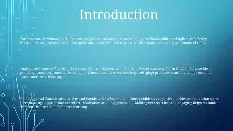 Analysis Of Grammar Teaching Exercises In Teaching English To Preschool Children 2