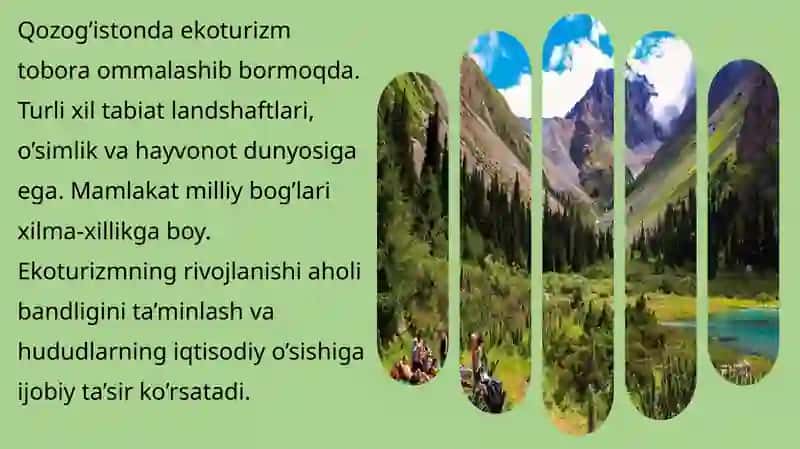 Qozog'iston ekologik turizmi 2