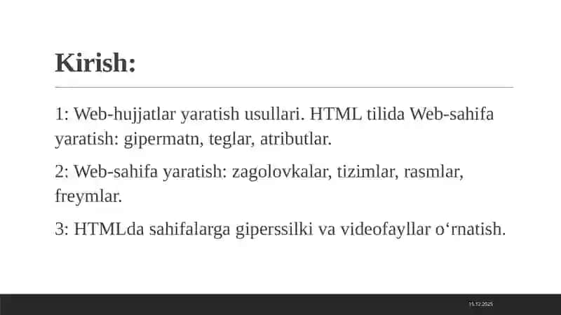 Web-hujjatlar yaratish usullari 2