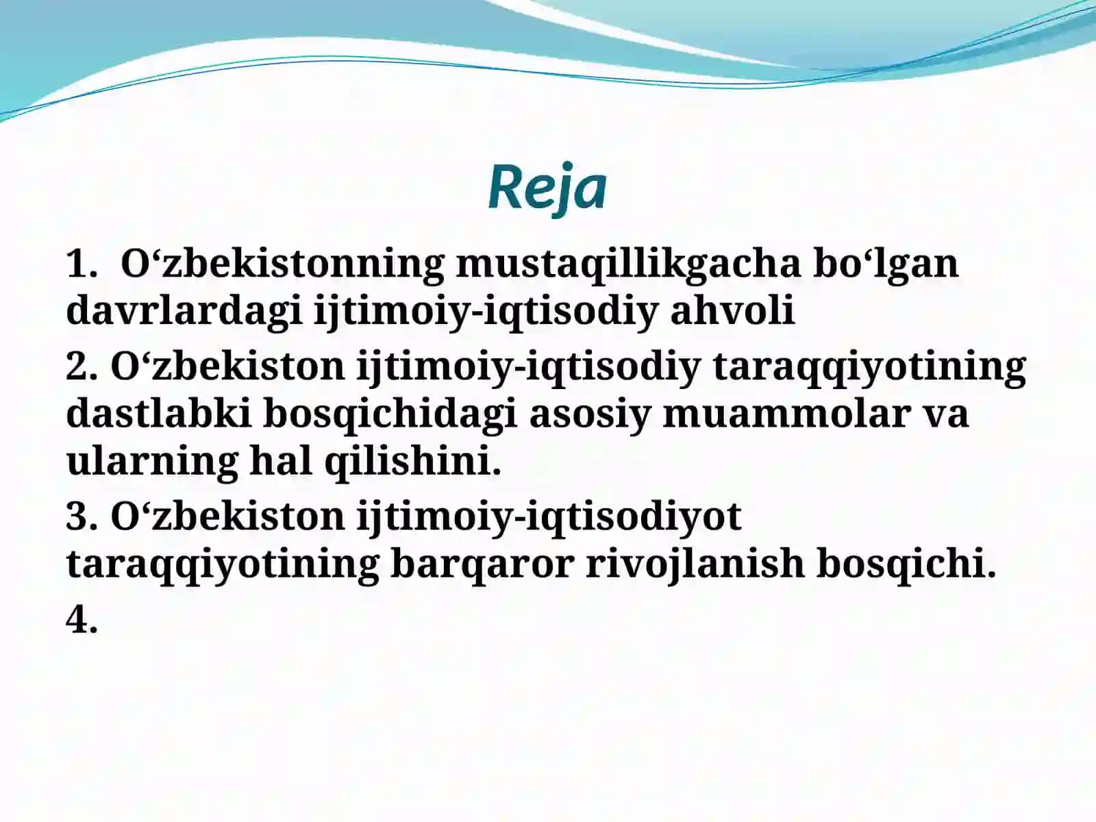O‘ZBEKISTONNING IQTISODIY TARAQQIYOT BOSQICHLARI 2