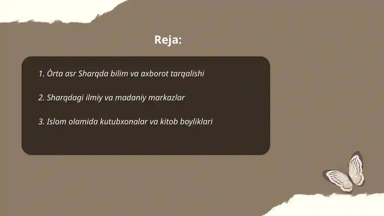 Òrta asr Sharq va Ğarbning uyģonish davrida axborot ma'lumotga bòlgan munosabat 2