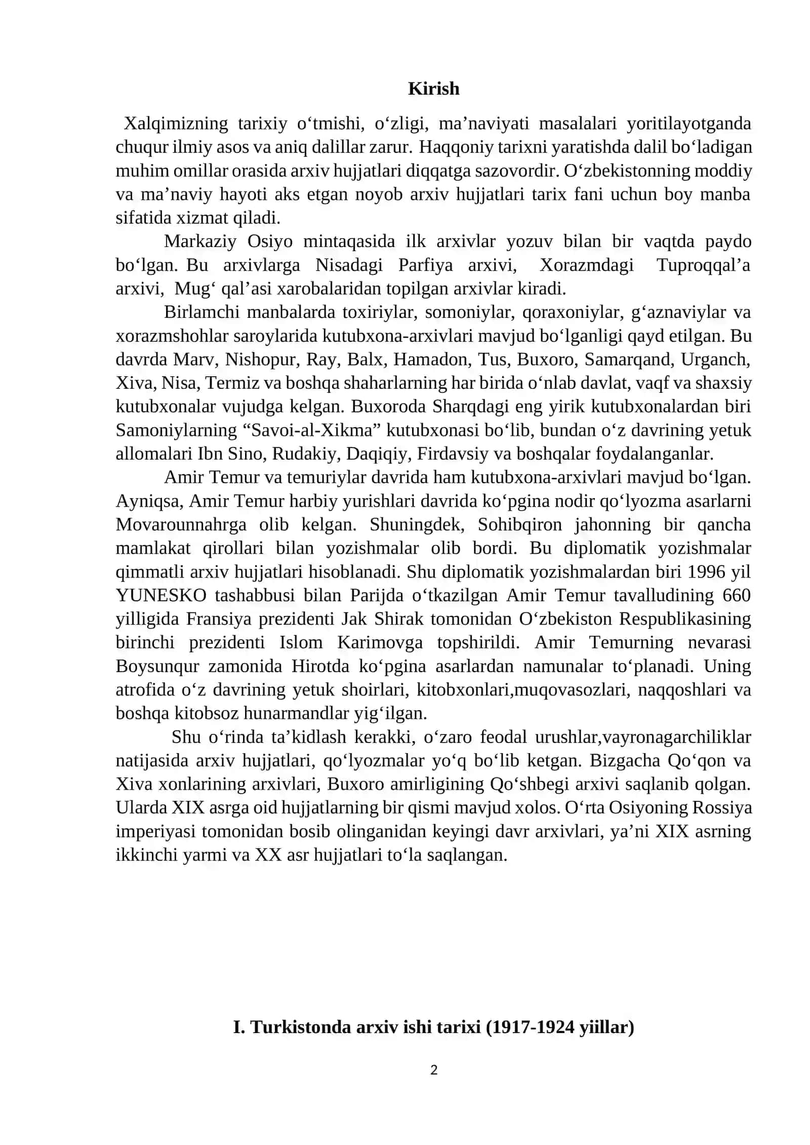 Turkistonda Arxiv Ishi Tarixi 2