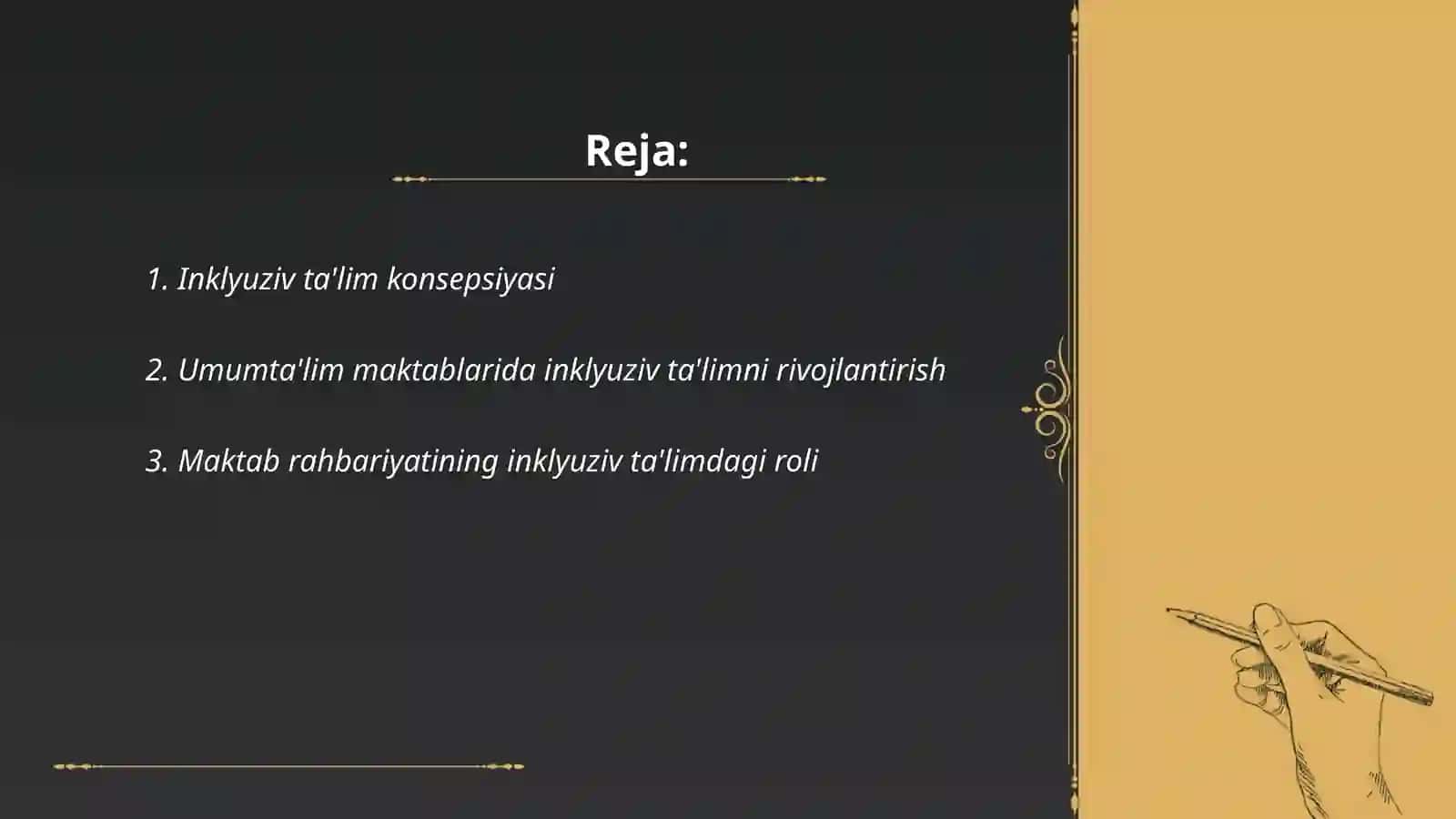 Inklyuziv ta'lim vazifalari 2