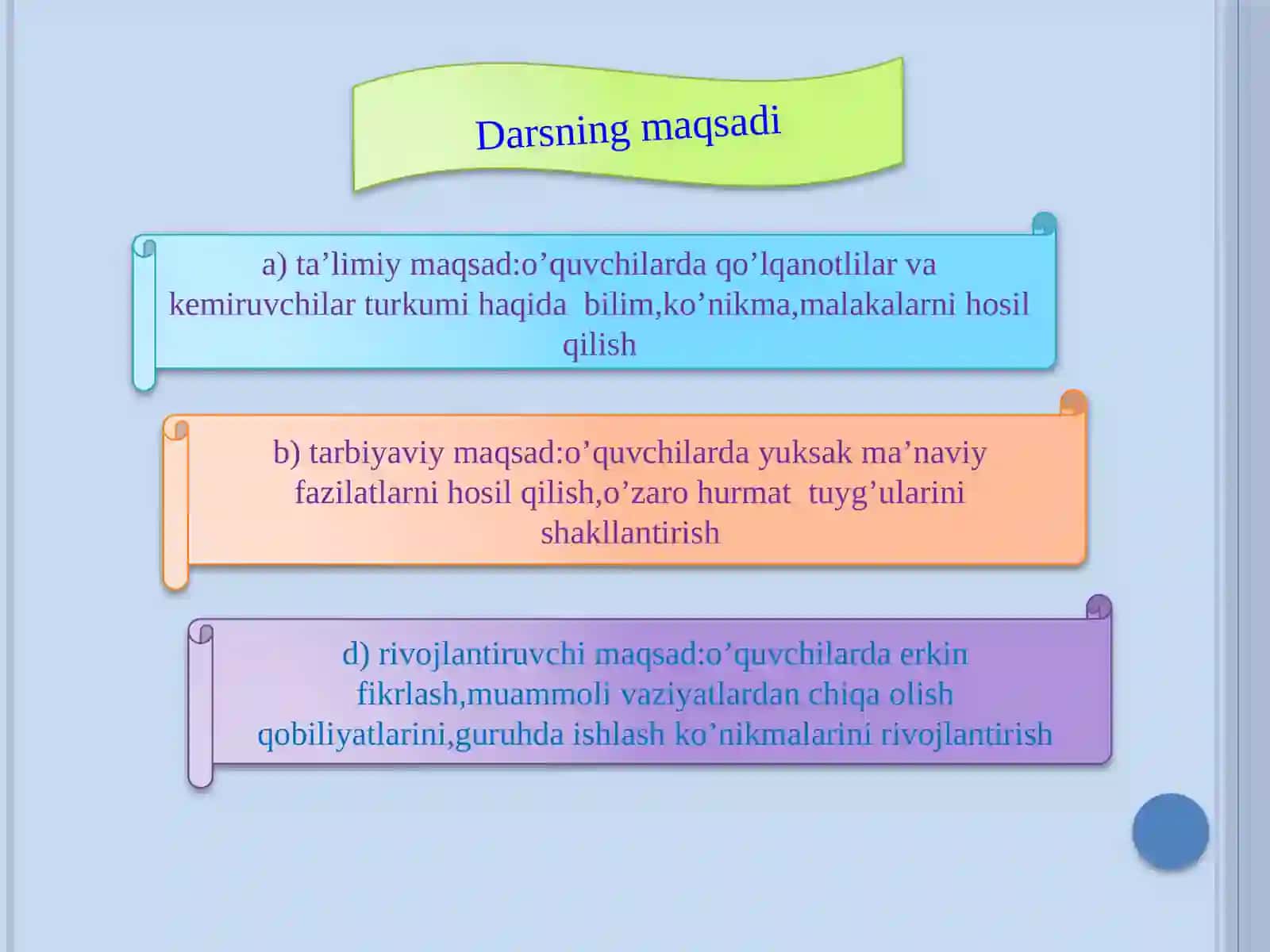 Qo’lqanotlilar vakemiruvchilar turkumlari 2