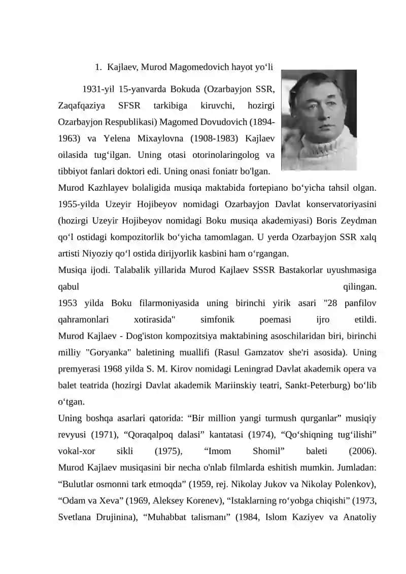 Rojdeniya pesni Kajlaev musiqasi Xorning toza ijrosini shakllantirish. Ifodali ijroni ta’minlash 2
