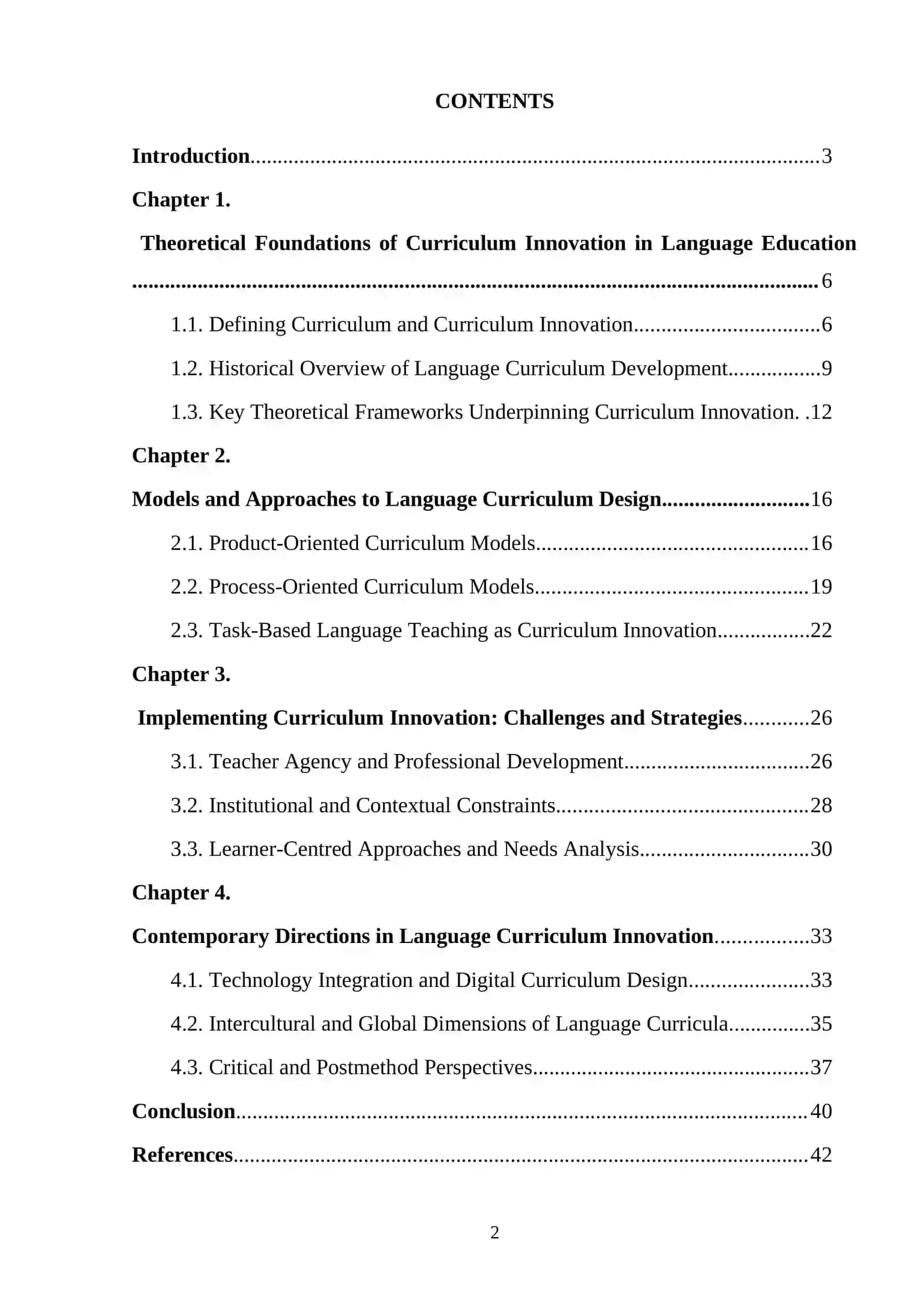 Course paper on "Curriculum Innovation in Language Education" 2