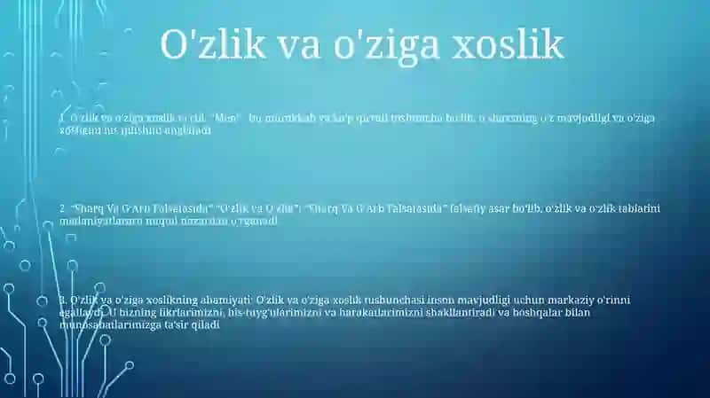 Sharq Va GʻArb Falsafasida Inson Masalasi 2