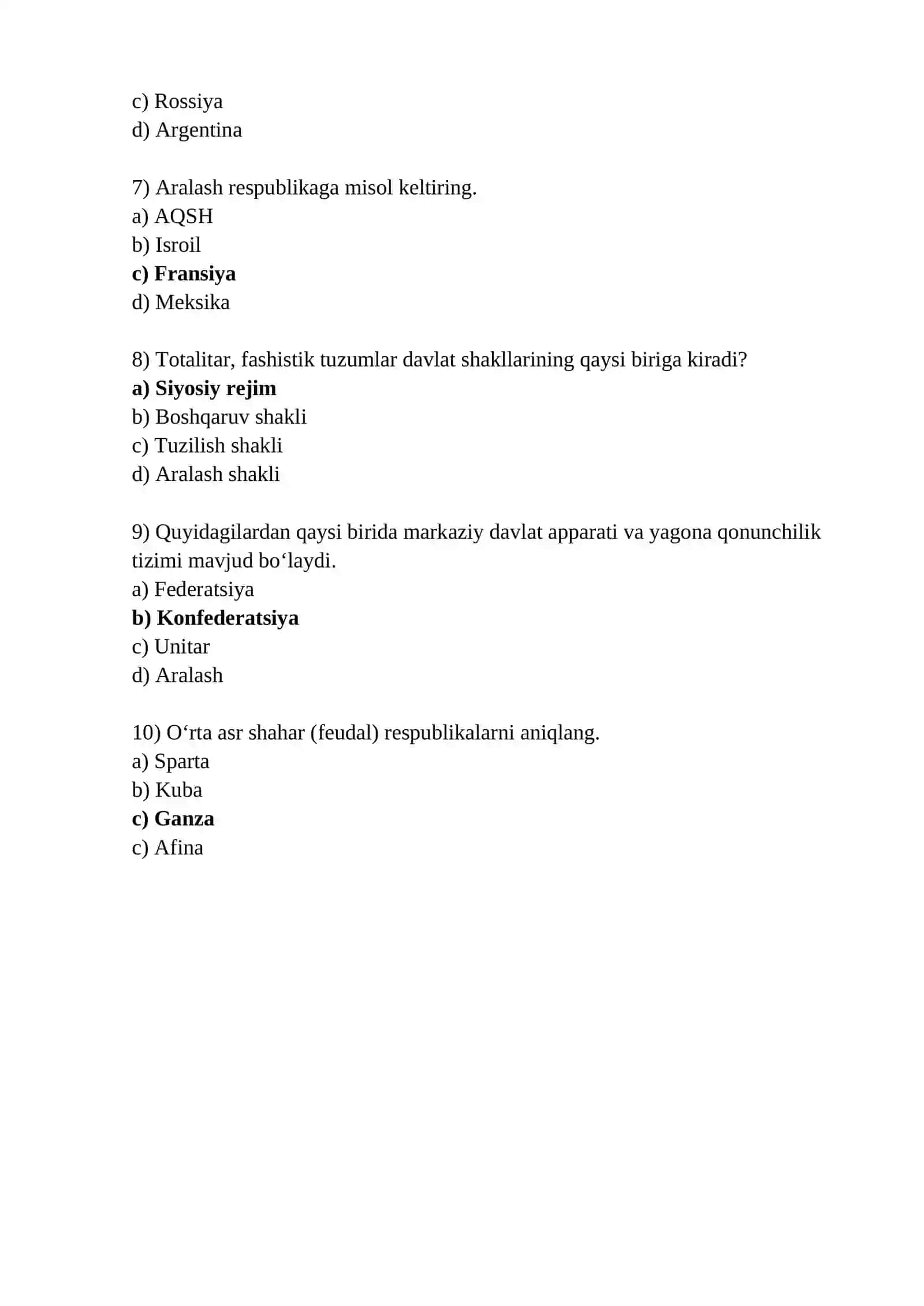 Davlatning shakllari 2