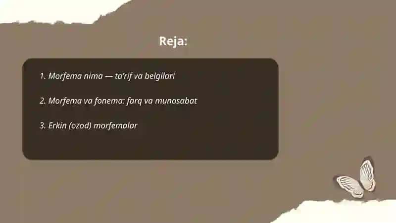 Morfema nima va uning turlari 2