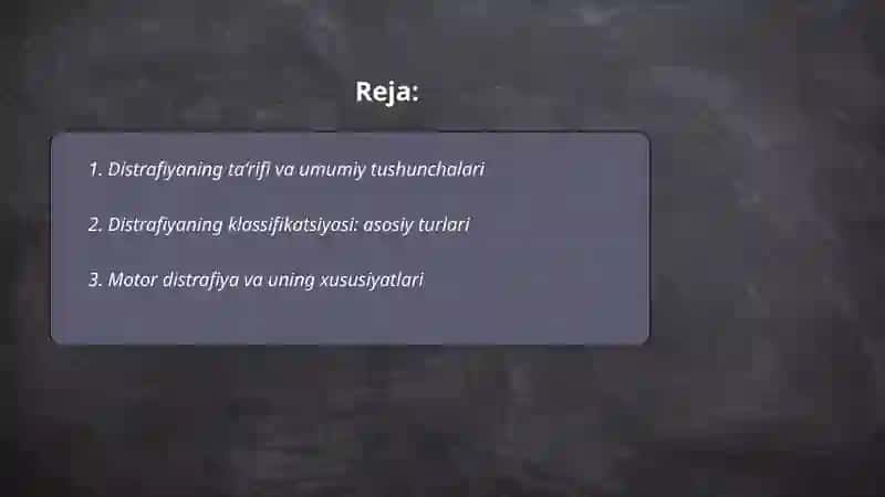 Distrafiya va uning turlari 2