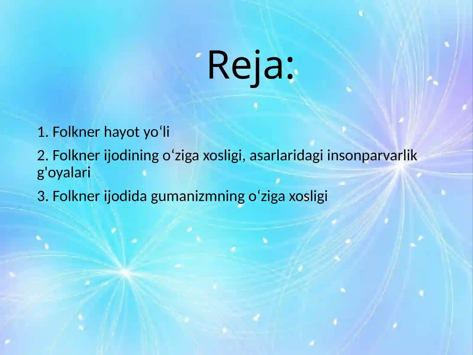 Folkner va uning asarlari 2