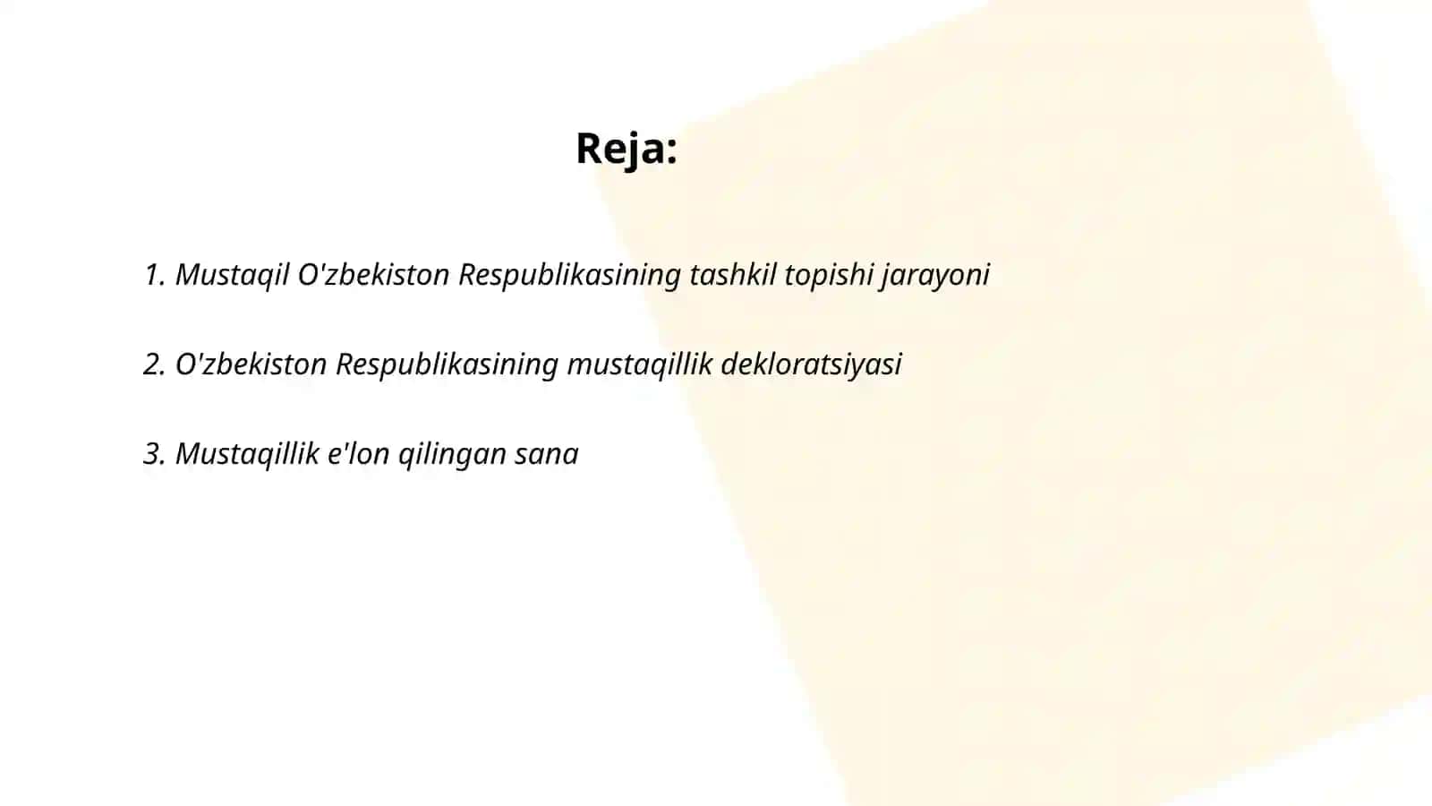 Mustaqil O'zbekiston Reapublikasining tashkil topishi va uning tarixiy ahamiyati 2