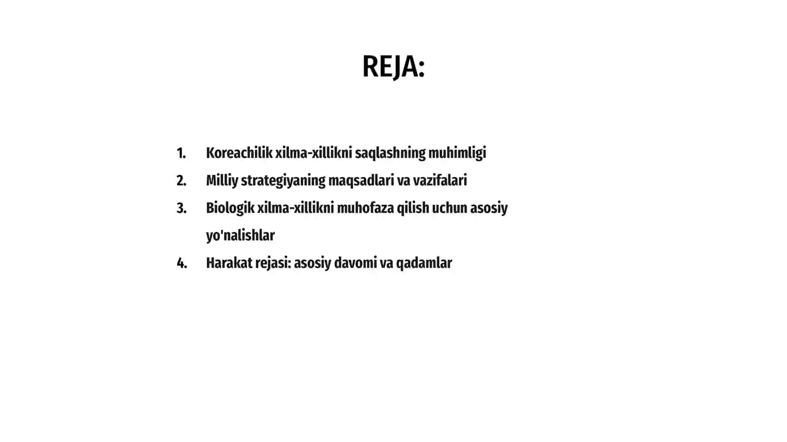 Biologik xilma-xillikni saqlash milliy strategiyasi va harakat rejasi 2