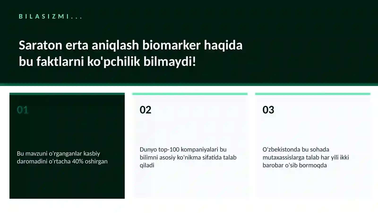 Saraton erta aniqlash biomarker 2