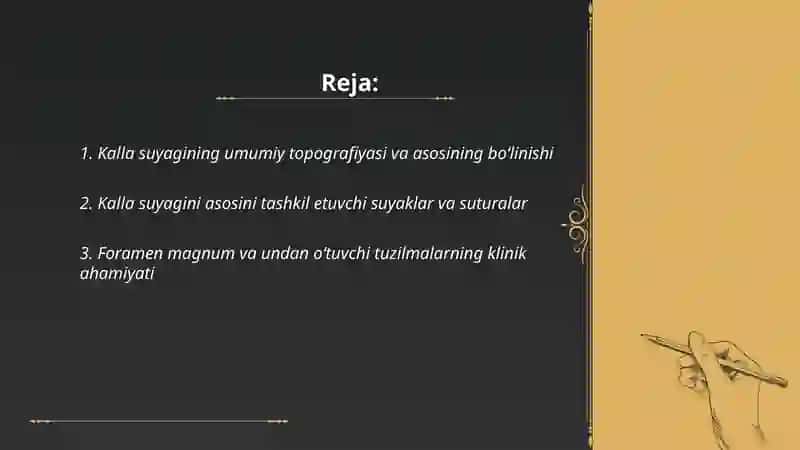 Butun kalla. Kalla suyagini asosi. Kalla suyagining topografiyasi 2