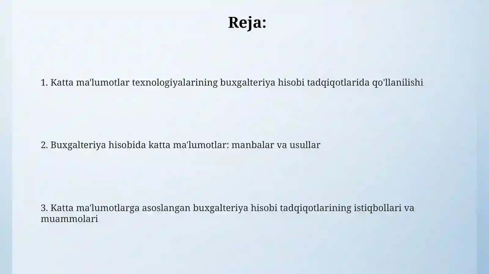 Buxgalteriya hisobi tadqiqotlarida Big Data texnologiyalarining qo‘llanilishi 2