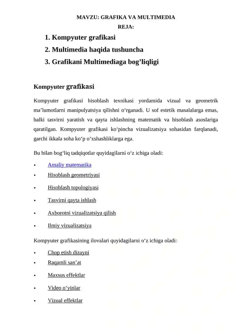 GRAFIKA VA MULTIMEDIA 2