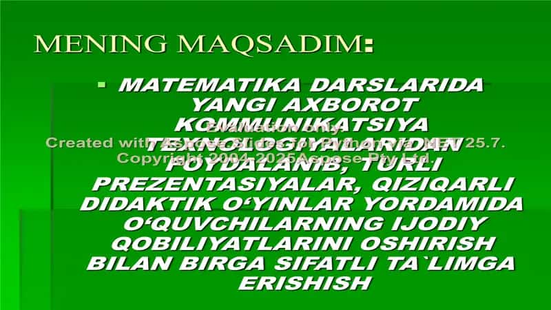Sadoqatxon Umarovaning Matematika Fanidagi Ish Faoliyati 2