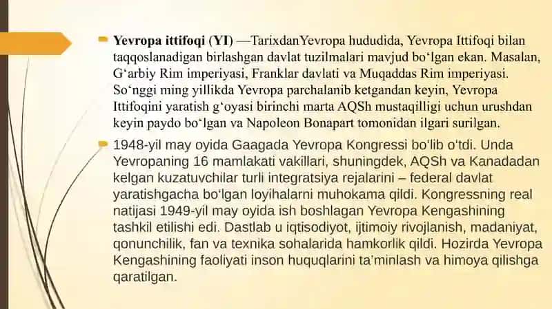 Yevropa ittifoqi integratsiya tarixi 2