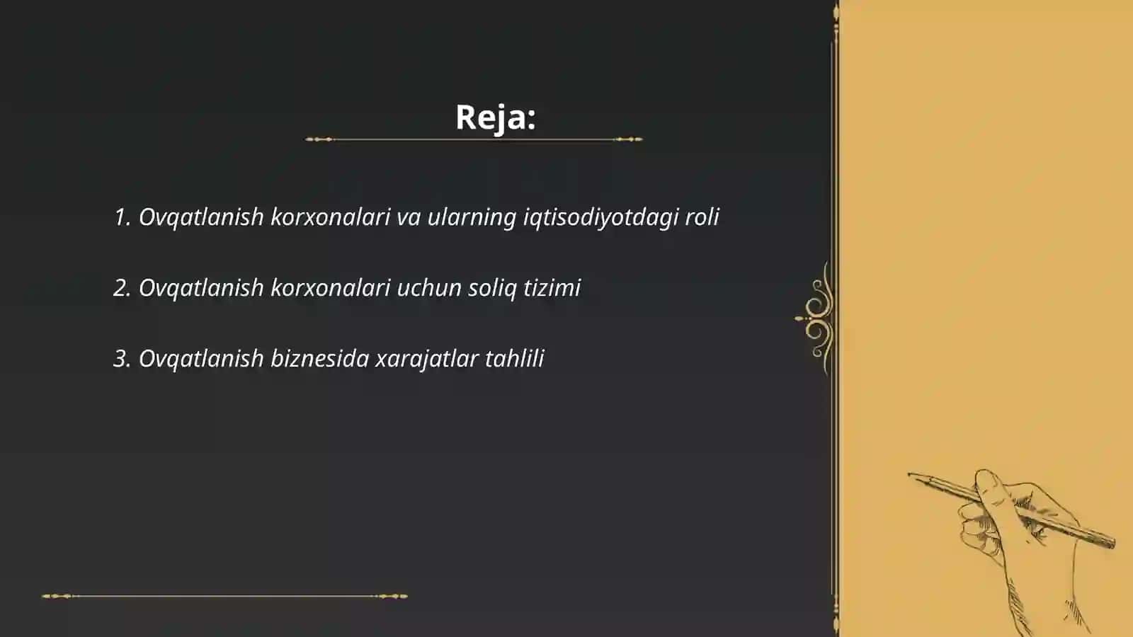 Ovqatlanish korxonalari va ularning iqtisodiyotdagi roli 2