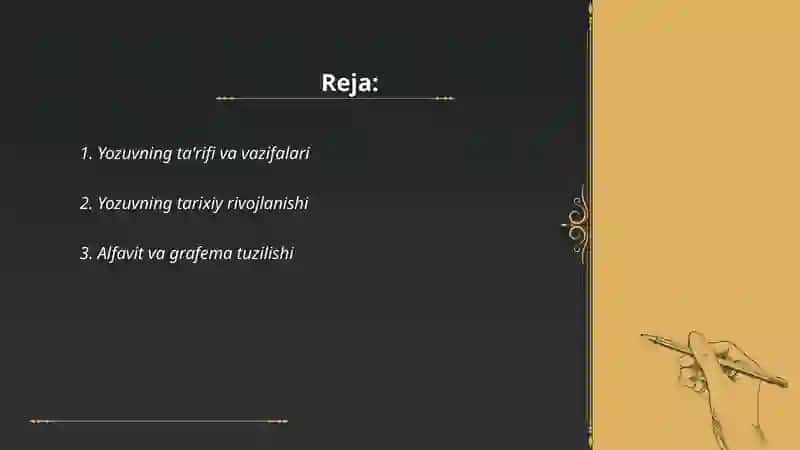 Yozuv va uning turlari 2
