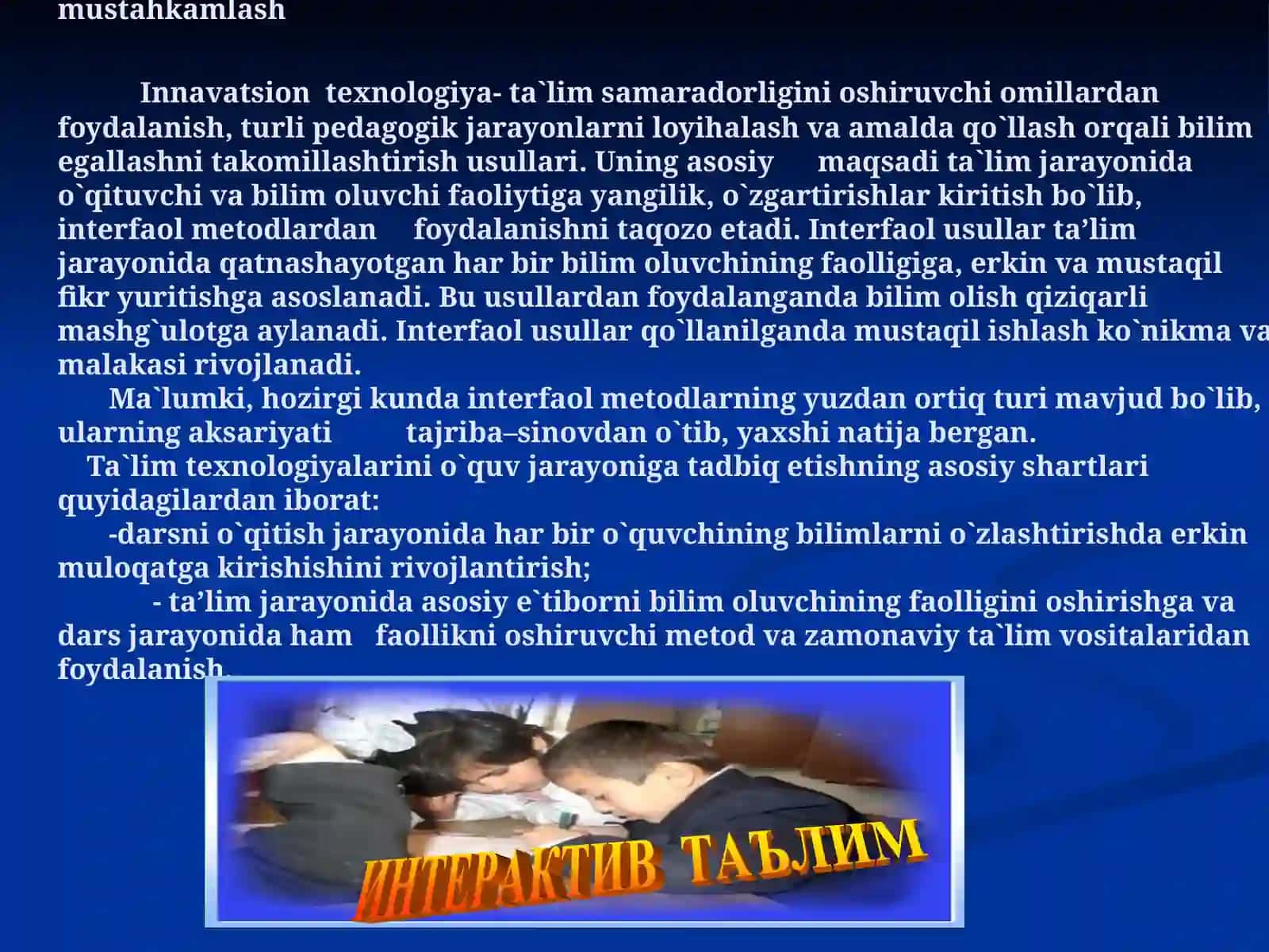 Pedagogik jarayonlarni loyihalash 2