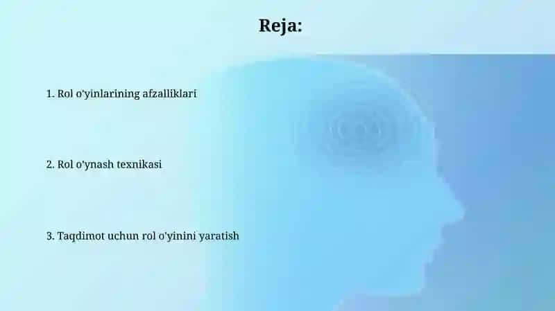 Rol o'ynashning afzalliklari va texnikasi 2