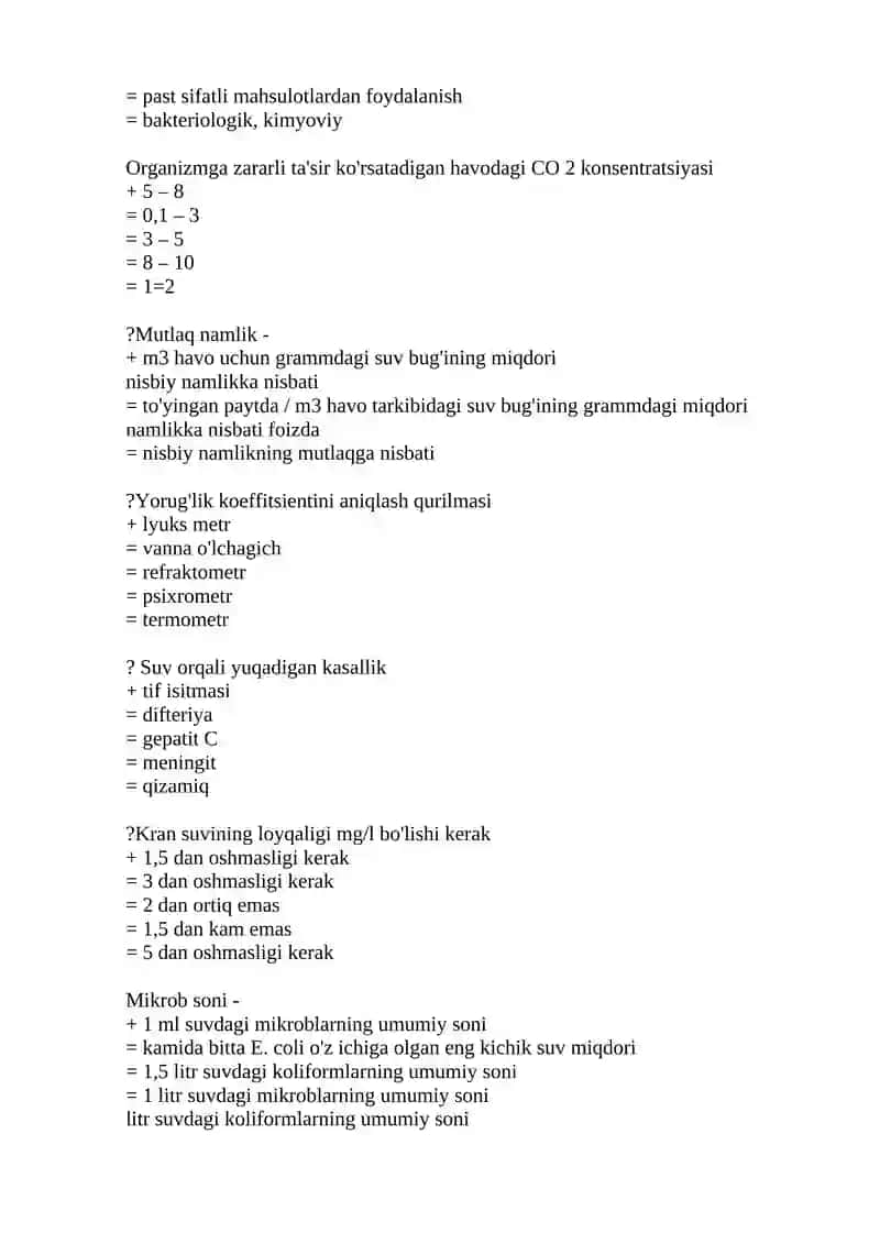 Organizm tuzilish va ishlari 2