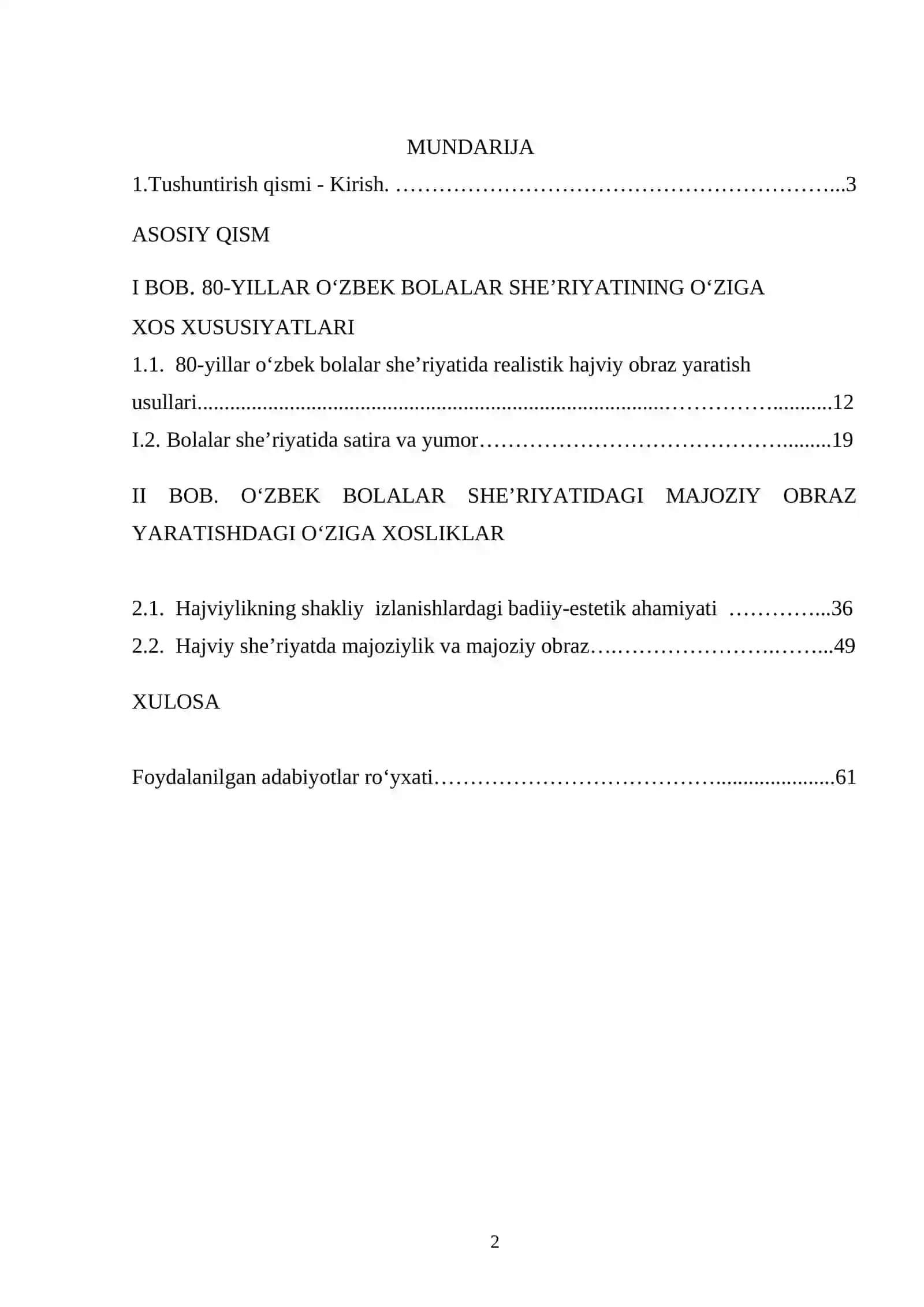 Bolalar she’riyatida hajviy obraz yaratish (80-yillar she’riyati misolida) 2