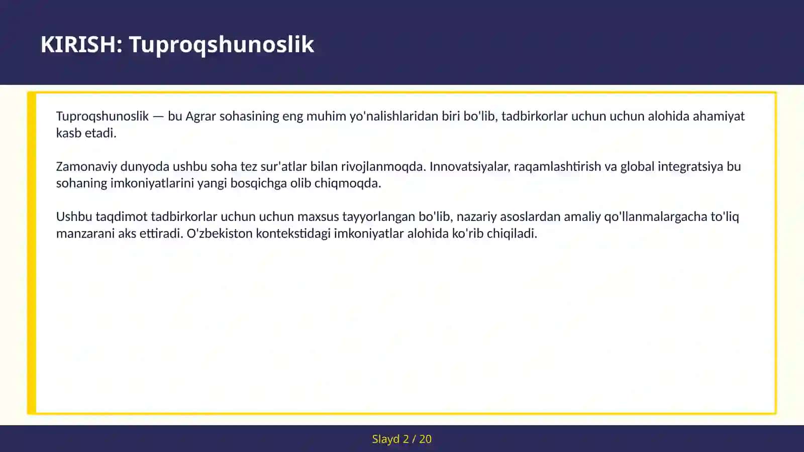 Tuproqshunoslik 2