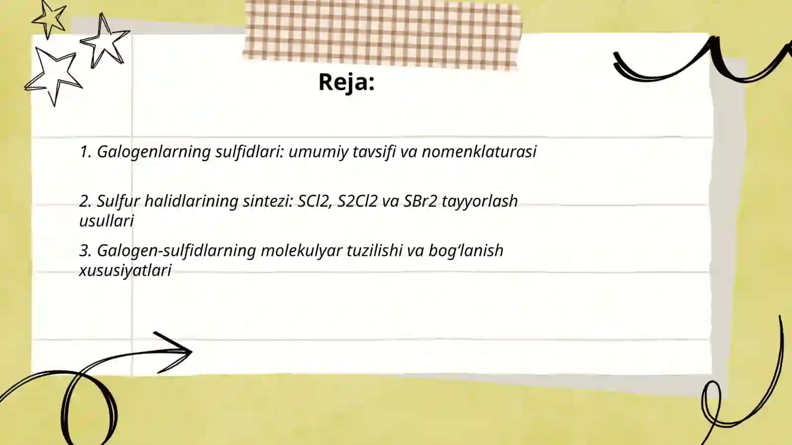 Galogenlarning sulfidlari galogenlarning oksokislatalari 2