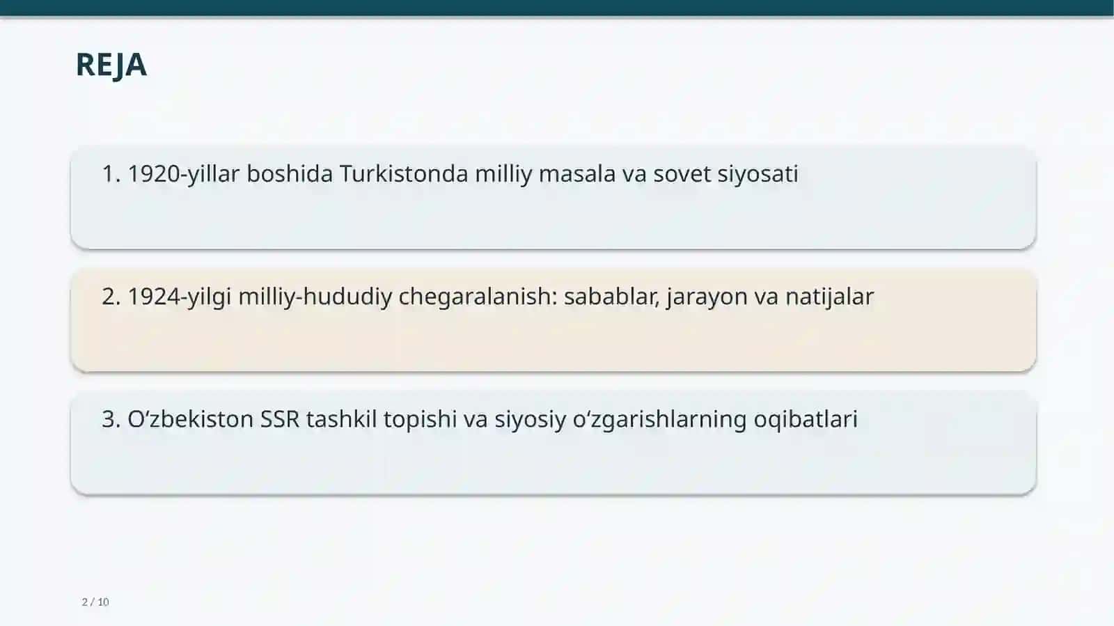 1920-YILLARDAMILLIYMASALADAGISIYOSIYYO‘NALISHNINGO‘ZGARTIRILISHI 2