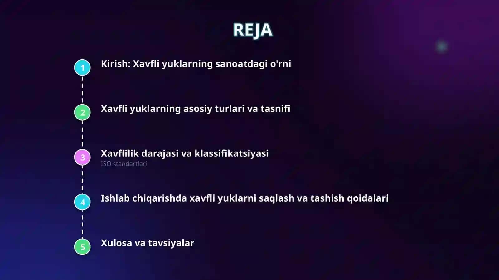 Ishlab chiqarishda qoʻllaniladigan xavfli yuklar turi va ularni xavfsizligini taʼminlash choralari 2