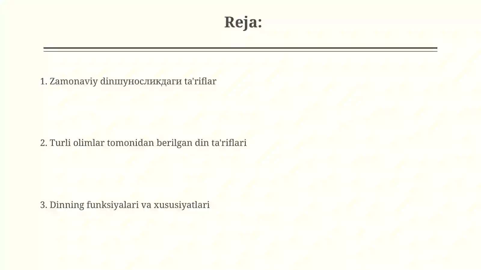Zamonaviy din ta'riflari 2
