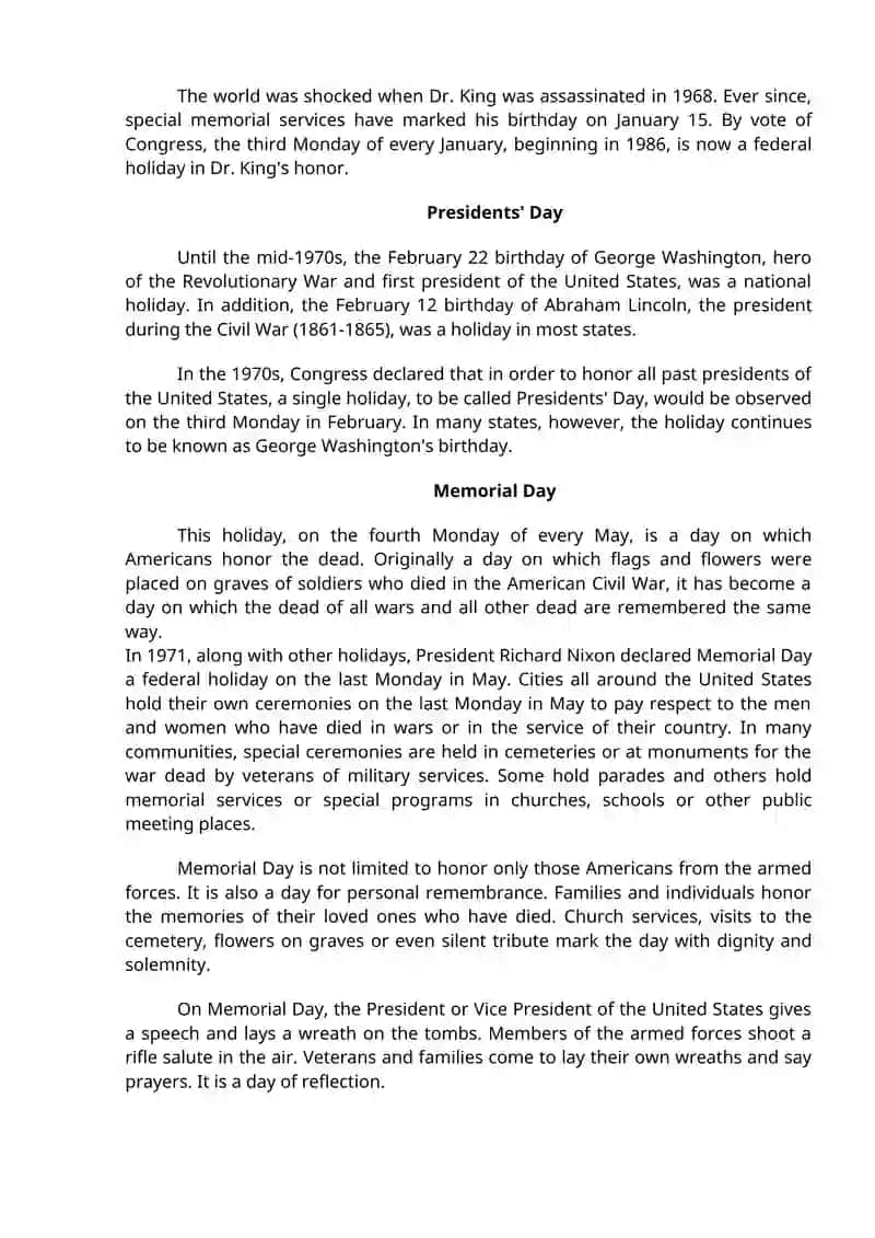 American Holidays 2