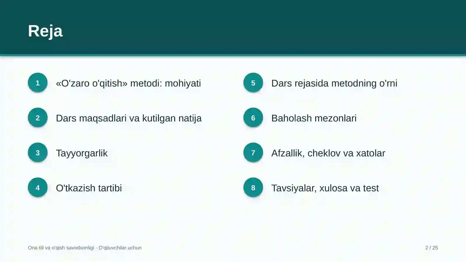 ona tili va o'qish savodxonligi darslarida o'zaro o'qitish metodidan foydalanish 7849 2