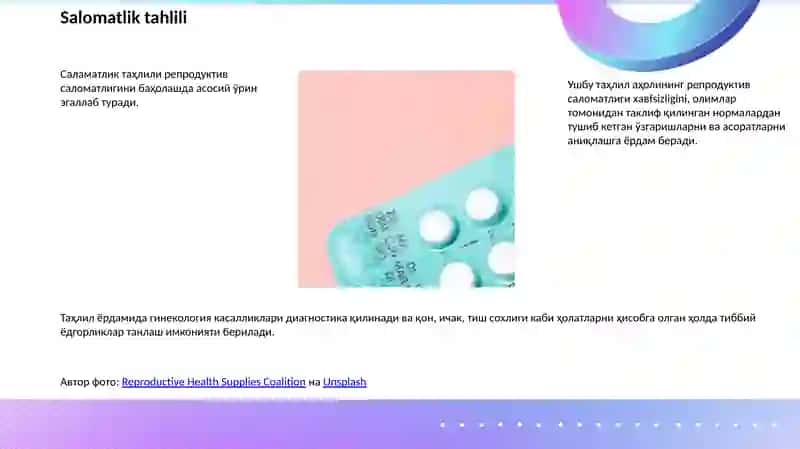 Ayollarning reproduktiv salomatligi Ginekologik kasalliklar 2