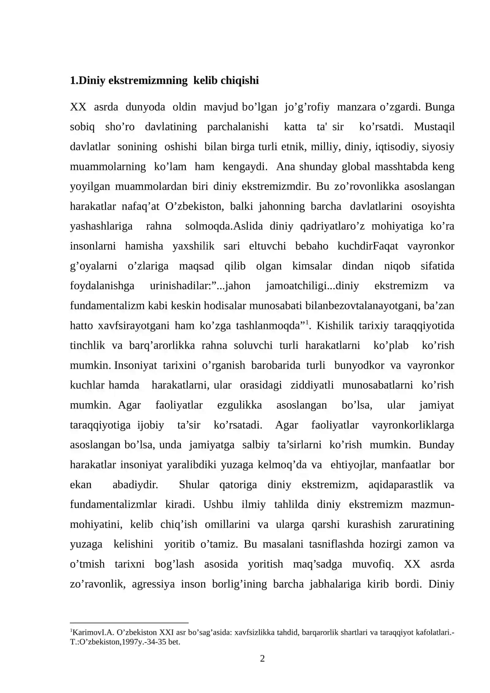 Diniy xarakatlarning ko`payish sabablari 2