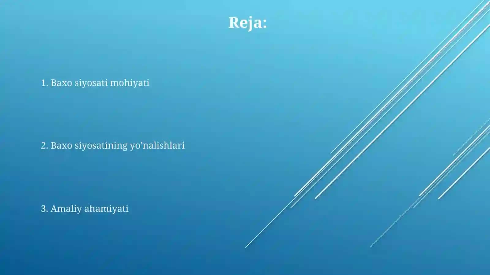 Tijorat banklari baxo siyosati va uning yo’nalishlari 2