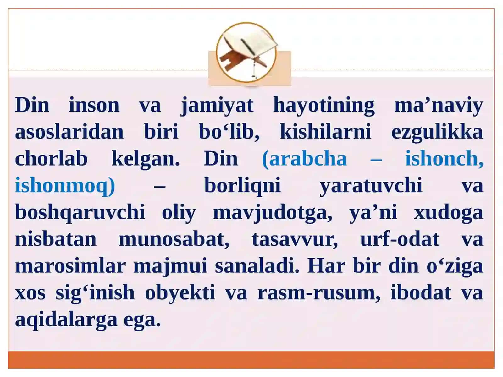 Dinshunoslik fanining predmeti, maqsadi va vazifalari 2