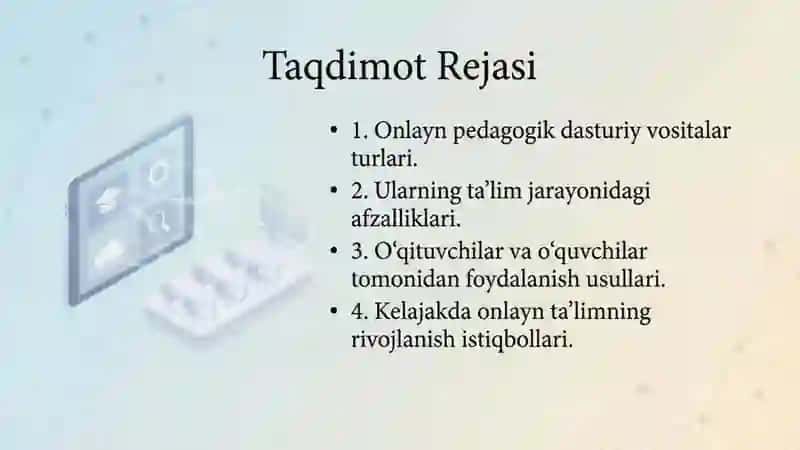 Onlayn pedagogik dasturiy vositalardan foydalanish 2