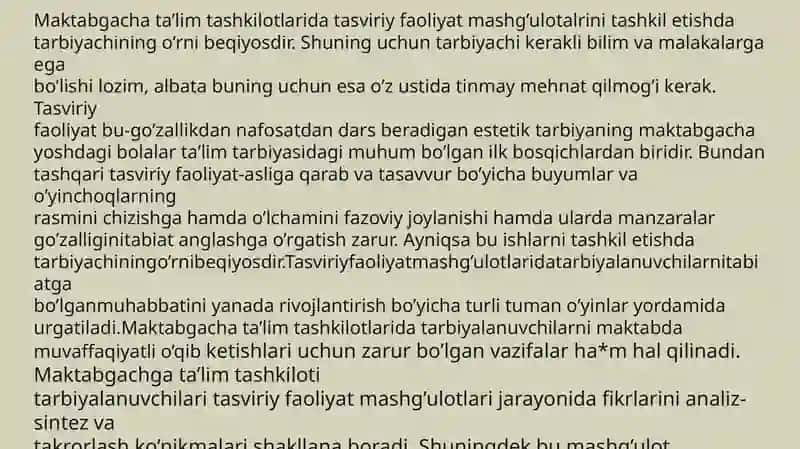 Maktabhacha yoshdagi bolalarni tasviriy faoliyati 2