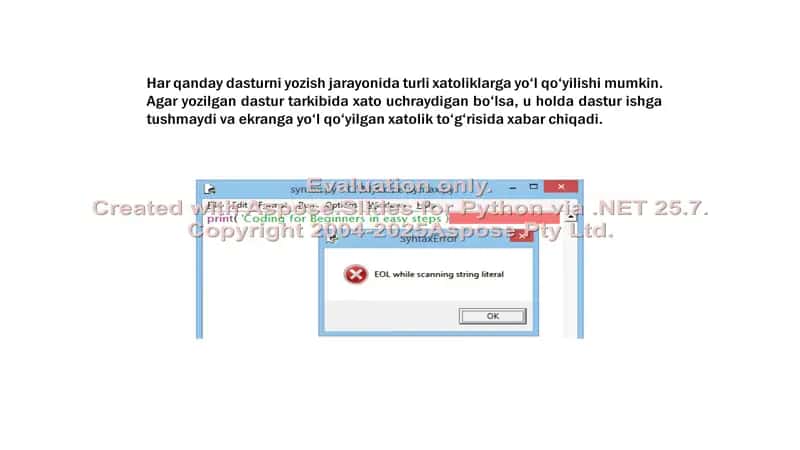 Python Xatoliklar Bilan Ishlash 2