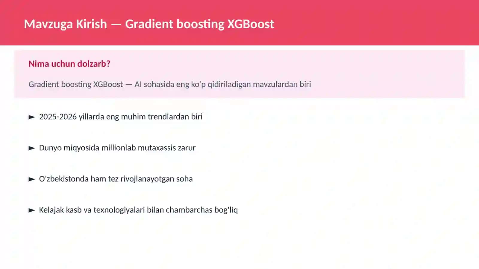 Gradient boosting XGBoost 2